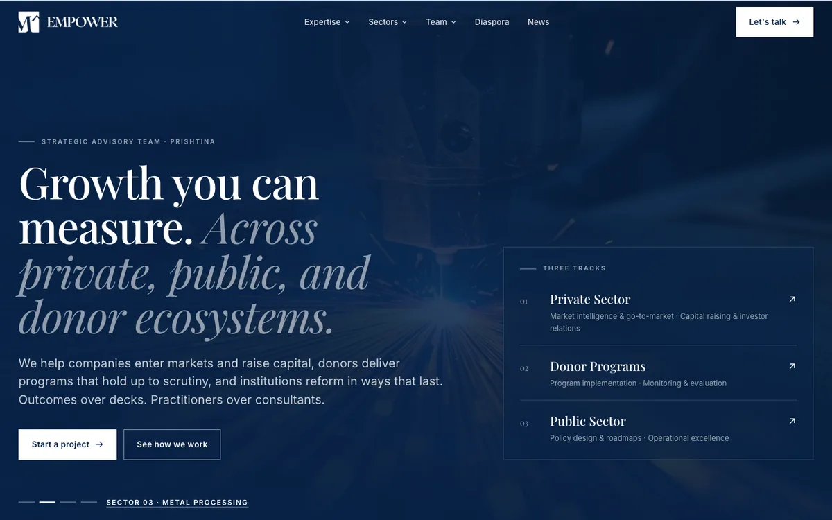 Screenshot of EMPOWER Partners