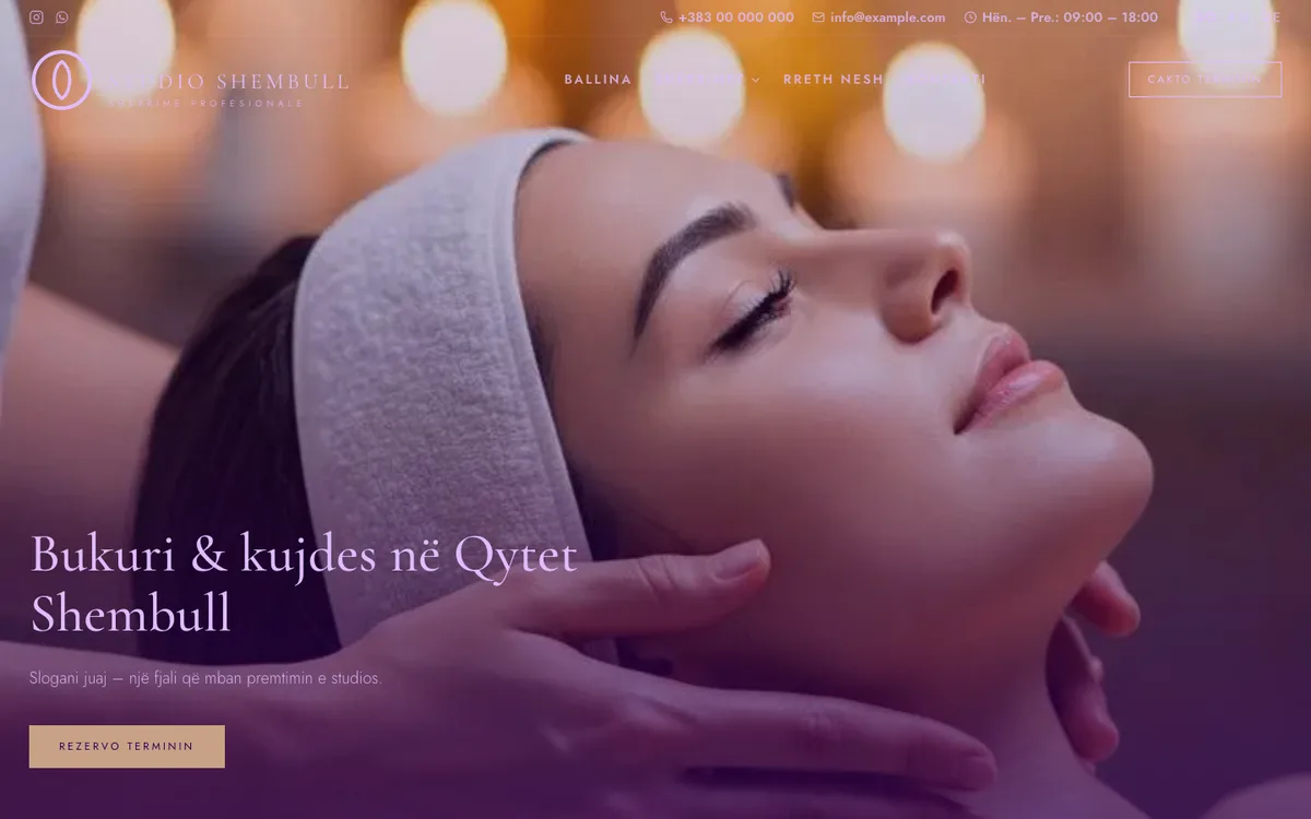 Screenshot of Service Business Template